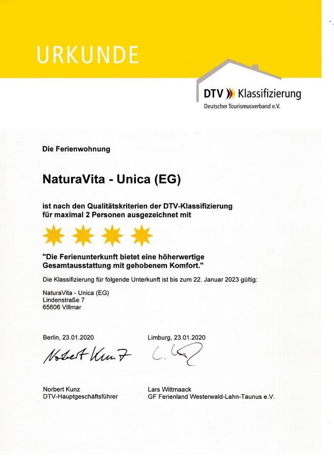Ferienwohnung Unica Im Lahntal Villmar Exterior foto